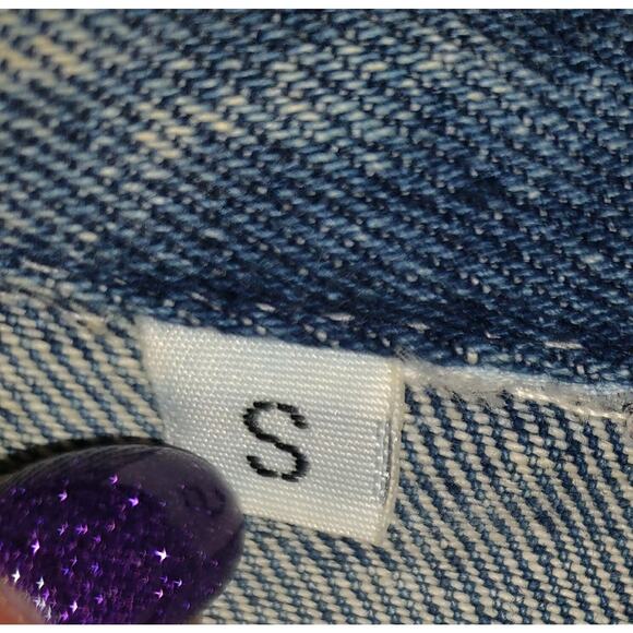 Vintage 80s Denim Jean Jacket Coat Women's S Western Yoke Stonewashed Snaps - Picture 13 of 16